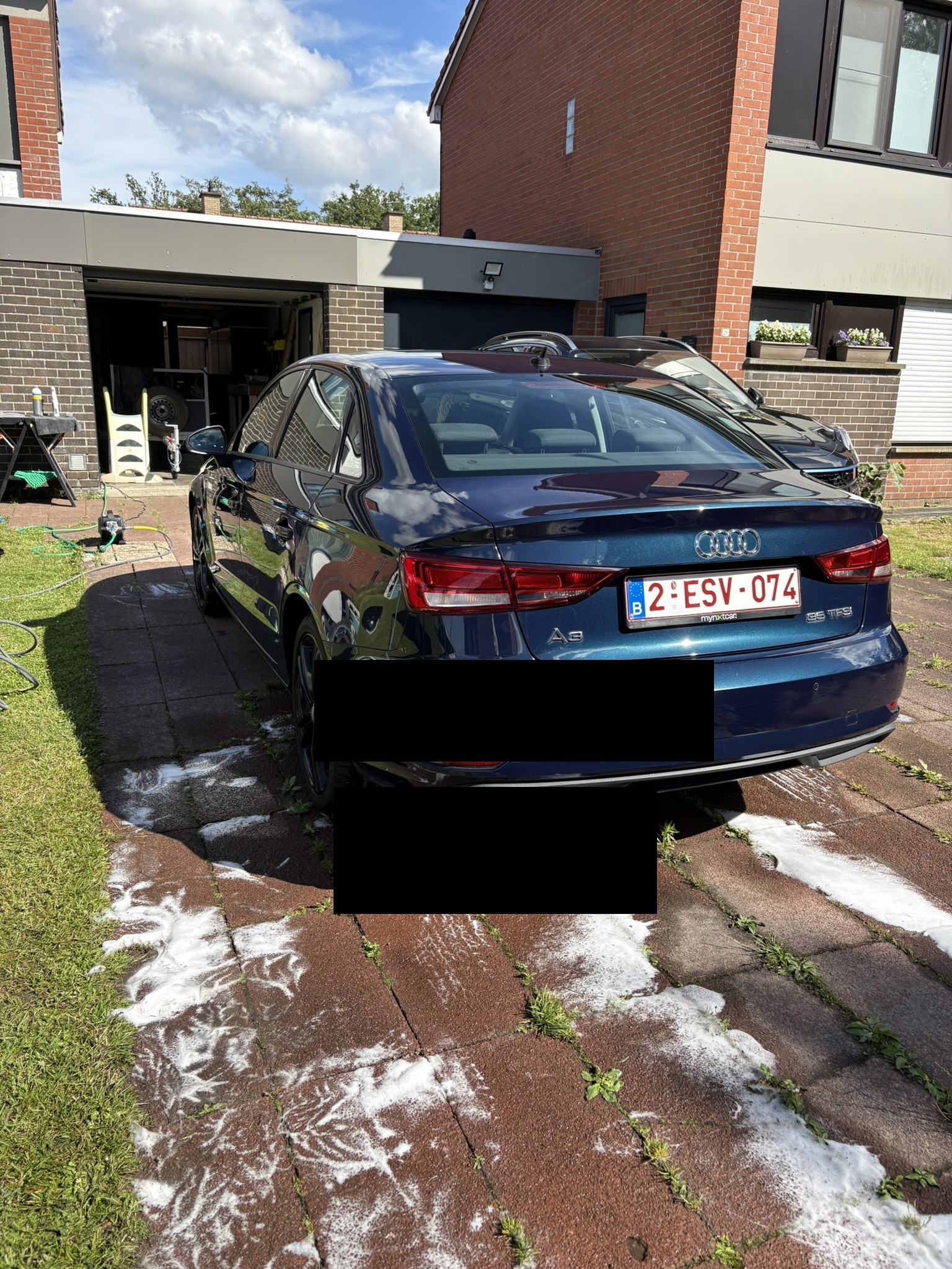 Audi A3 zijprofiel na reiniging